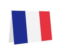 PHAYAH Tarjetas de felicitación en blanco con diseño de bandera francesa con sobres, 10 x 15 cm, tarjetas de agradecimiento para Navidad, vacaciones, cumpleaños, graduación, aniversario, color gris