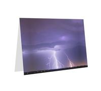 PHAYAH Tarjetas de felicitación en blanco con diseño de tormenta de relámpago con sobres, 10 x 15 cm, tarjetas de agradecimiento para Navidad, vacaciones, cumpleaños, graduación, aniversario, color