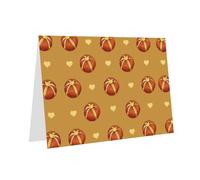 PHAYAH Tarjetas de felicitación en blanco con patrón de pan mantequillado con sobres, 10 x 15 cm, tarjetas de agradecimiento para Navidad, vacaciones, cumpleaños, graduación, aniversario, color gris