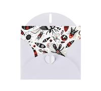 PHAYAH Tarjetas navideñas con diseño abstracto de trazos (10 piezas) con sobres blancos, adecuadas para aniversarios de boda e invitaciones de fiesta