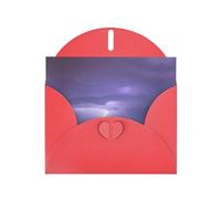 PHAYAH Tarjetas navideñas con diseño de tormenta de relámpago (10 piezas) con sobres rojos, adecuadas para aniversarios de boda e invitaciones de fiesta