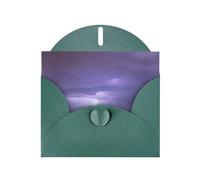 PHAYAH Tarjetas navideñas con patrón de tormenta de relámpago (10 piezas) con sobres verde oscuro, adecuadas para aniversarios de boda e invitaciones de fiesta