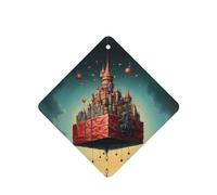 Phayah The Floating City - Ambientador cuadrado con aroma a lavanda para coche, 4 unidades