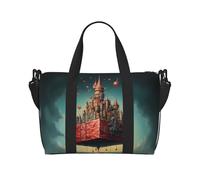 Phayah The Floating City - Bolsa de viaje para mujer, bolsa deportiva para gimnasio, bolsa de hombro para fin de semana, Black, Talla única