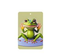 Phayah The Funny Frog Doing Yoga - Ambientador de coche con aroma a lavanda, tarjeta rectangular para colgar, tarjeta perfumada para colgar, 6 piezas para cajones de armario de automóviles