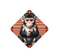 Phayah The Silent Monkey - Ambientador de coche con aroma a lavanda, tarjeta cuadrada para colgar, tarjeta perfumada para colgar, 6 piezas para cajones de armario de automóviles