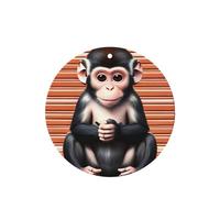 Phayah The Silent Monkey - Ambientador de fragancia para coche, aroma de lavanda, forma redonda, para colgar en el interior del coche, 6 unidades