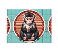 PHAYAH The Silent Monkey - Manta de franela de forro polar suave de 80 x 60 pulgadas, para todas las estaciones, manta cálida para ropa de cama, sofá y trave