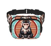 Phayah The Silent Monkey - Riñonera para hombres, mujeres, entrenamiento, viajes, casual, correr, senderismo, ciclismo, riñonera