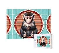 Phayah The Silent Monkey - Rompecabezas para adultos, 300 piezas, decoración del hogar, fiesta de cumpleaños para hombres y mujeres, 15.7 x 11 pulgadas