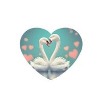 Phayah The Swan In Love - Ambientador de coche con aroma a lavanda en forma de corazón para colgar, tarjeta perfumada para colgar, 4 piezas para cajones de armario de automóviles