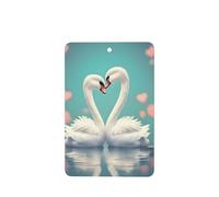 Phayah The Swan In Love - Ambientador de coche con aroma a lavanda, tarjeta rectangular para colgar, 6 unidades, para cajones de armario de automóviles