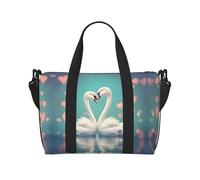Phayah The Swan In Love - Bolsa de viaje para fin de semana, gimnasio, para mujeres y niñas, resistente al agua, color negro, talla única, Negro, One Size