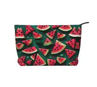 PHAYAH The Swan In Love - Neceser portátil de gran capacidad, de pana, con cremallera, para viaje, Dream Watermelon, Talla única