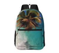 PHAYAH Tiger At Rest - Mochila con patrón de 16 pulgadas para mujeres y hombres, mochila casual para adolescentes, niños y niñas, bolsa de libros para laptop, viajes, negocios, Islas del Caribe