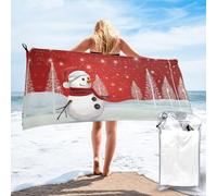 PHAYAH Toallas estampadas con texto en inglés "Merry Christmas" para baño, 31.5 x 63 pulgadas, toalla de baño grande, ligera, suave, absorbente, de secado rápido, para playa, Tenugui