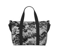 Phayah Tree in The Waves - Bolsa de viaje para fin de semana, gimnasio, para mujeres y niñas, resistente al agua, Black, Talla única