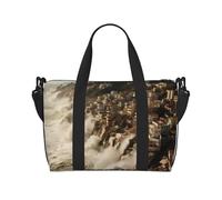 Phayah Tsunami Coming - Bolsa de viaje para fin de semana, gimnasio, para mujeres y niñas, resistente al agua, Black, Talla única