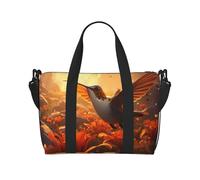 Phayah Tulip Hummingbird - Bolsa de viaje para fin de semana, gimnasio, para mujeres y niñas, resistente al agua, Black, Talla única