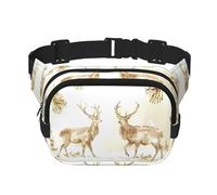 Phayah Two Deer In The Snow - Riñonera con correa ajustable para hombre y mujer, para exteriores, entrenamiento, viajes, casual, correr, senderismo, ciclismo