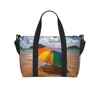 Phayah Umbrella by The Sea - Bolsa de viaje para fin de semana, gimnasio, para mujeres y niñas, resistente al agua, Black, Talla única