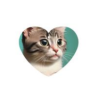 Phayah Un curioso patrón de gato con aroma de lavanda para coche, forma de corazón, para colgar, fragancia para el interior del coche, ambientador de fragancia 6 unidades