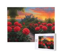 Phayah Un hermoso rompecabezas de castillo de 500 piezas para rompecabezas de madera para familiares y amigos, decoración del hogar, arte de pared, 20.4 x 15 pulgadas