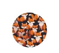 Phayah Un montón de dibujos animados Little Foxes patrón lavanda aroma coche forma redonda colgante fragancia tableta interior coche ambientador fragancia 6p