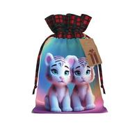 PHAYAH Un par de bolsas de regalo con cordón de tigre se utiliza para embalaje de regalo de cumpleaños y fiesta, una opción ideal para familiares y amigos