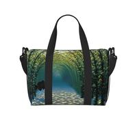 Phayah Undersea Arch Bridge - Bolsa de viaje para fin de semana, gimnasio, para mujeres y niñas, resistente al agua, Black, Talla única