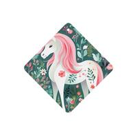 Phayah Unicornio con patrón de pelo rosa, aroma de lavanda, aroma de coche, cuadrado, para colgar en tableta, fragancia para interior de coche, ambientador de fragancia 4 unidades