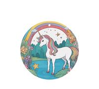 Phayah Unicorns By The River Pattern - Aroma de lavanda para coche, forma redonda, para colgar, fragancia para el interior del coche, 6 unidades