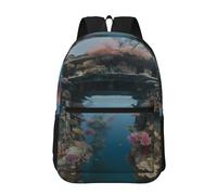 PHAYAH Volcano Eruption Pattern - Bolsa ligera para laptop de 17 pulgadas para niñas y mujeres, mochila informal para el regreso a la escuela, Arquitectura submarina, Taille unique