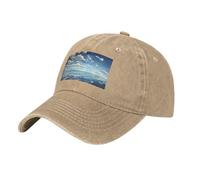 PHAYAH White Clouds Over The Sea Pattern - Gorra de vaquero unisex para adultos, de algodón, con ala curvada, gorra de béisbol, deportiva, color negro, natural, Talla única