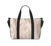 Phayah White Rush Flower - Bolsa de viaje para fin de semana, gimnasio, para mujeres y niñas, resistente al agua, color negro, talla única, Negro, One Size