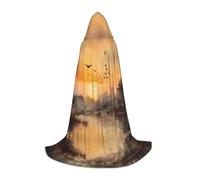 PHAYAH Wild Goose - Poncho con capucha unisex de Navidad para cosplay, Halloween, fiesta de máscaras, color negro, talla M