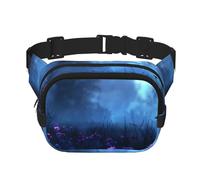 Phayah Wildflowers In The Night Field - Riñonera con correa ajustable para hombre y mujer, para exteriores, entrenamiento, viajes, casual, correr, senderismo, ciclismo