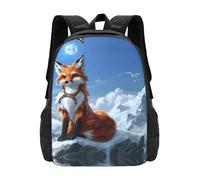 PHAYAH Yellow Fox On The Mountain - Bolsa ligera para laptop de 16.5 pulgadas para niñas y mujeres, mochila casual para el regreso a la escuela