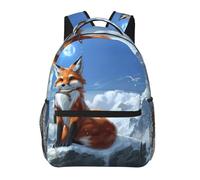 PHAYAH Yellow Fox On The Mountain - Mochila ligera para laptop de 15.7 pulgadas para niñas y mujeres, mochila casual para hombros