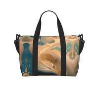 Phayah Yellow Mystery - Bolsa de viaje deportiva, bolsa de gimnasio, bolsa de hombro para fin de semana, para mujer, color negro, talla única, Black, Talla única