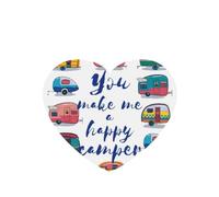 Phayah You Make Me Happy - Ambientador para coche, diseño de remolque, aroma a lavanda, tarjeta con forma de corazón, 4 unidades, para colgar en el armario, zapatos