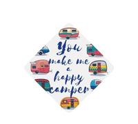 Phayah You Make Me Happy - Ambientador para coche, diseño de remolque, aroma a lavanda, tarjeta cuadrada para colgar, 4 unidades, para coches, armarios, zapatos