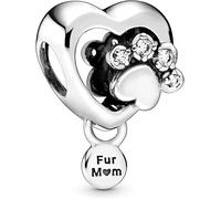 PHCLASY Abalorio para mamá, compatible con pulseras y collares, joyería para mujer, abalorio de madre de plata de ley 925, Zirconia cúbica, Abalorios de amor