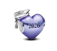 PHCLASY Diplomado Charm Bead Compatible para pulseras europeas y collares graduación encantos y perlas para mujer, 4.5 - 5.0 mm, Zirconia cúbica