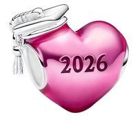 PHCLASY Diplomado Charm Bead Compatible para pulseras europeas y collares graduación encantos y perlas para mujer, 4.5 - 5.0 mm, Zirconia cúbica