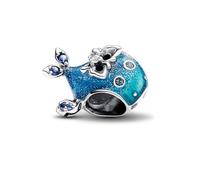 PHCLASY "Glow in the Dark- Fish Charms Abalorios Colgante Cuentas Plata Ley 925 Compatible Europeo Pulsera Collar, Abalorios para mujer