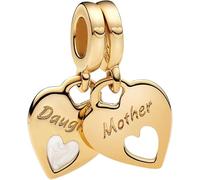 PHCLASY Madre e hija de oro Charms Abalorios Dangle Charm Colgante Compatible Europeo Pulsera Collar Cuentas Plata de Ley 925