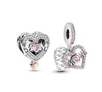 PHCLASY Mother's Day Combinación Charms Abaloriosde Dangle Charm Colgante Compatible Europeo Pulsera Collar Cuentas Plata de Ley 925
