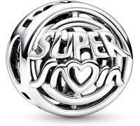 PHCLASY Super Mamá Charms Abalorios Dangle Charm Colgante Compatible Europeo Pulsera Collar Cuentas Plata de Ley 925