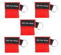 PHCOZY 5 Pcs Unidades de Máscaras Respiratorias CPR con Llavero - Portátiles y de Primeros Auxilios con Barrera Respiratoria y Válvula de Retención